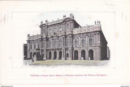 TORINO - Piazza Carlo Alberto, facciata moderna del Palazzo Carignano