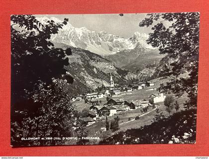 Cartolina - Ollomont - ( Val d'Aosta ) - Panorama - 1958