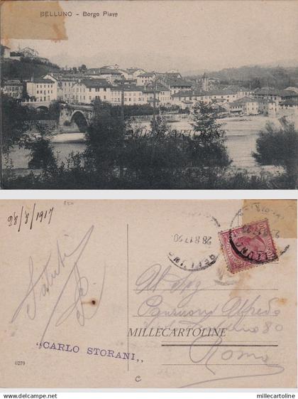 BELLUNO - Borgo Piave   1917