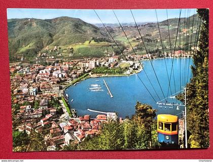 Cartolina - Como - Panorama con Funicolare Como - Brunate - 1967