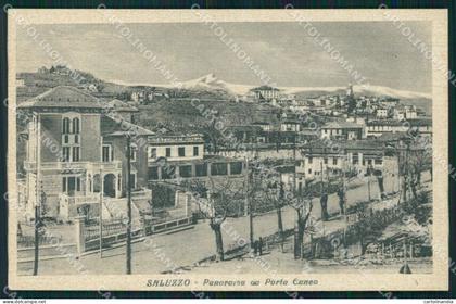 Cuneo Saluzzo Panorama da Porta Cuneo ABRASA cartolina MT5661