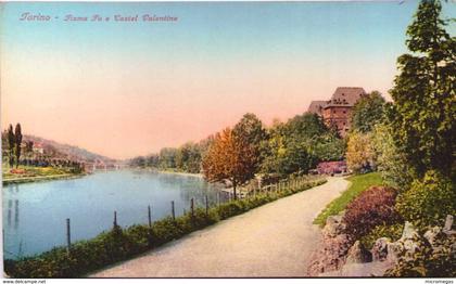 TORINO - Fiume Po e Castel Valentino