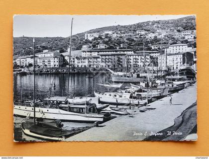 Cartolina Porto S. Stefano - Il Porto - 1955