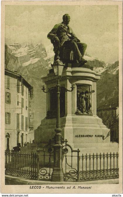 CPA Lecco Monumento ad A. Manzoni LOMBARDIA ITALY (809475)