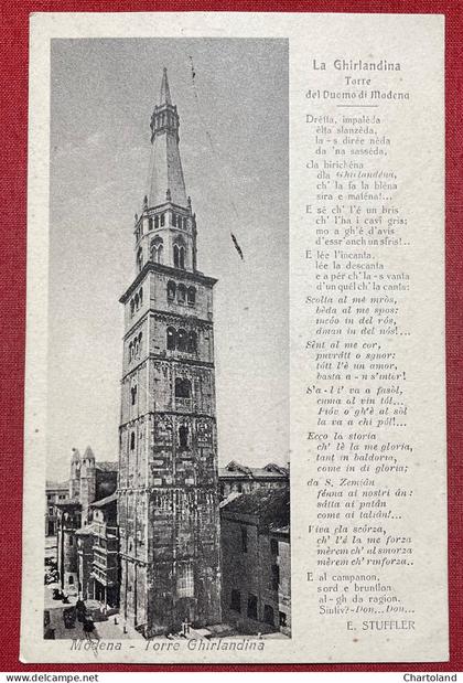 Cartolina - Modena - La Ghirlandina - Torre del Duomo di Modena - 1918