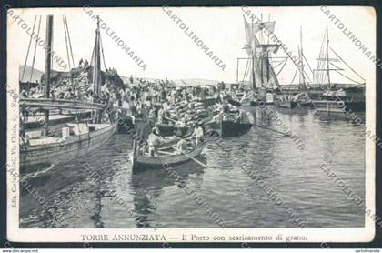 Napoli Torre Annunziata PIEGHINA cartolina MV8536