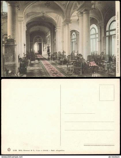 Cartoline Cernobbio Lac de Côme Grand Hôtel Villa d'Este Vestibule. 1912