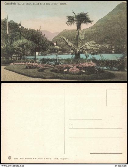 Cernobbio Lac de Côme). Grand Hôtel Villa d'Este - Jardin. 1912