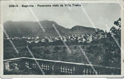 ai592 cartolina  bagheria panorama visto da villa trabia palermo