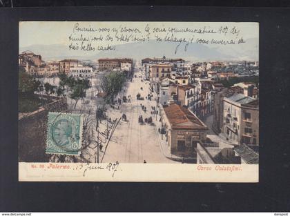 Cartolina Palermo Corso Calatafimi 1907