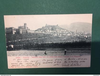 Cartolina Assisi - Umbria - Panorama Della Città - 1916