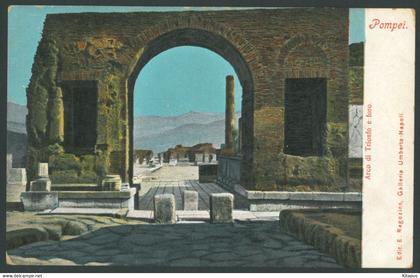 POMPEI vintage postcard Napoli Naples Italy