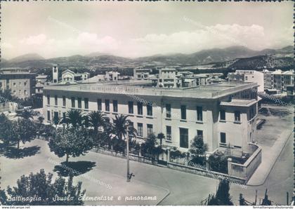 ab422 cartolina battipaglia scuola elementare e panorama provincia di salerno