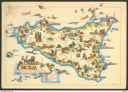 SICILIA vintage postcard Italy