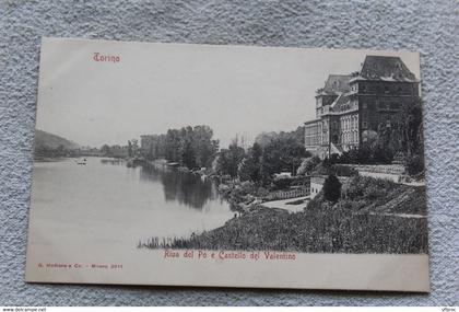 I144, Torino, riva del Po e castello del Valentino, Italie