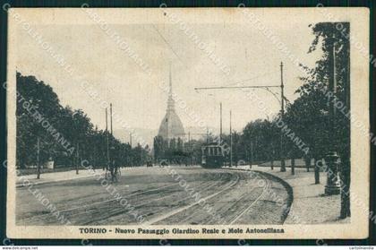 Torino città Mole Antonelliana Tram PIEGA cartolina VK4153