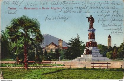 CPA Trento Monumento a Dante Alighieri TRENTINO-ALTO ADIGE ITALY (809111)