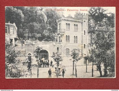 Cartolina - Saint Vincent ( Val d'Aosta ) - Palazzina Diatto - 1920 ca.