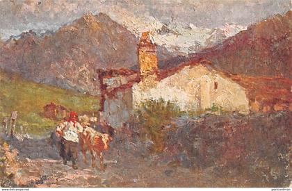 Italia - COGNE Val d'Aosta - Quadro di Leonardo Bazzaro