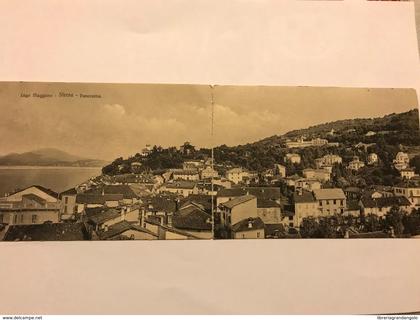 Cartolina Doppia Stresa Panorama Viaggiata 1906