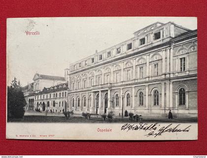 Cartolina - Vercelli - Ospedale - 1906