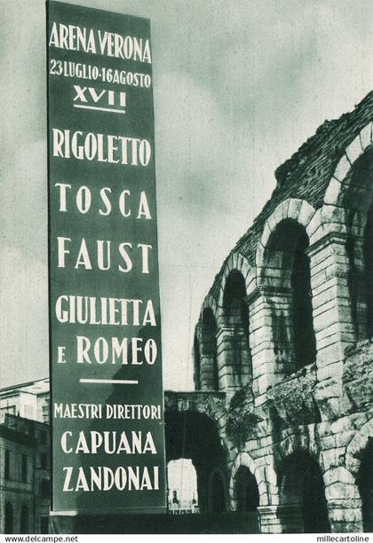 #VERONA: ARENA DI VERONA- STAGIONE LIRICA XVII - verdolina  -1939