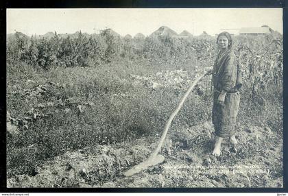 cpa du Japon Hokkaido Ainu Ainus Aborigines custom , Young Woman's Farmer -- Aborigene Aboriginis  MAI24-28