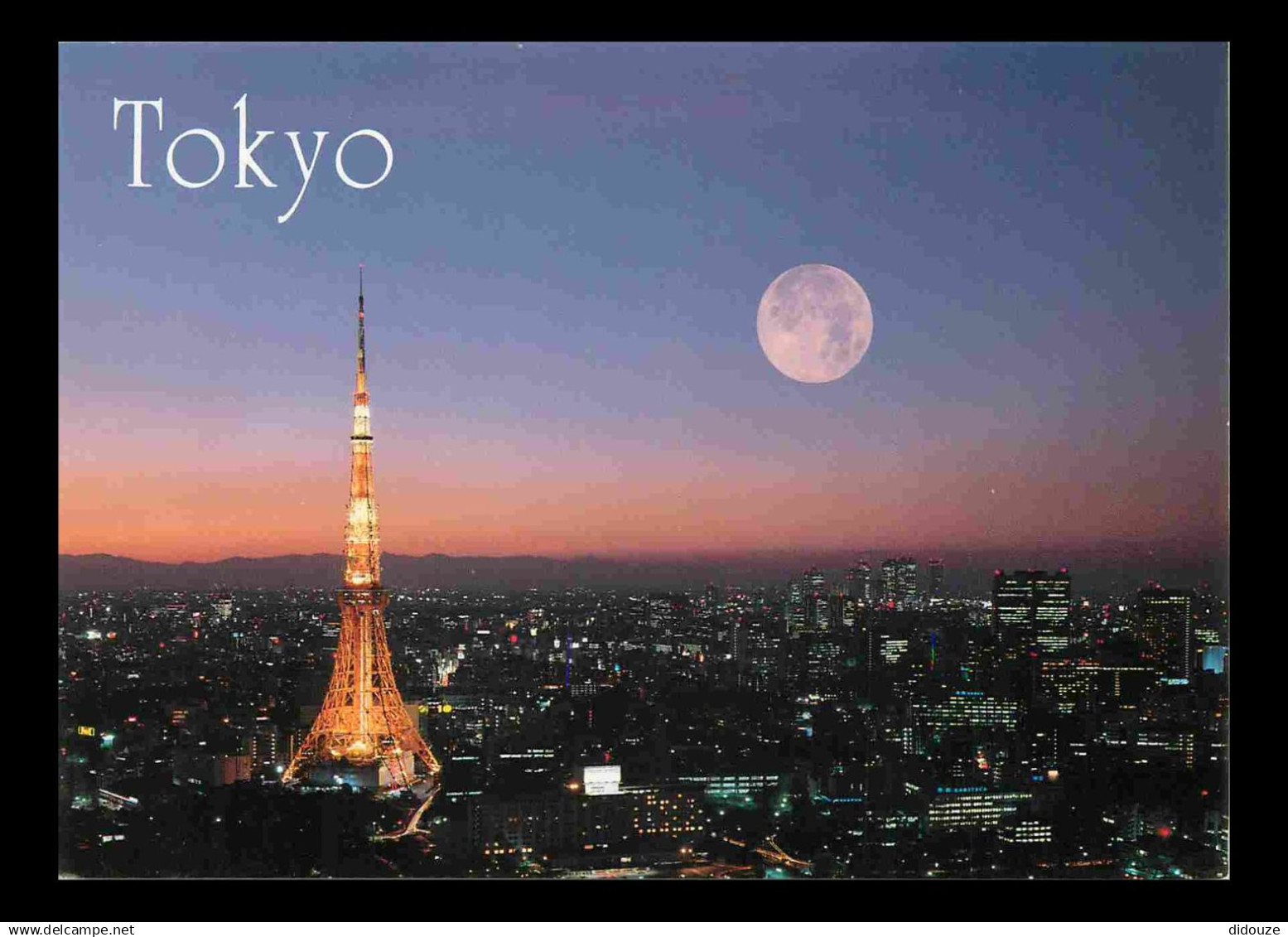 Japon - Tokyo - A beautiful sunset-view of Tokyo with Tokyo Tower - Lune - Nippon - Japan - CPM - Voir Scans Recto-Verso