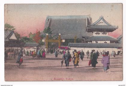 Cpa  Japon, Tokyo,  Honganji Temple - animé