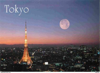 Japon - Tokyo - A beautiful sunset-view of Tokyo with Tokyo Tower - Lune - Nippon - Japan - CPM - Voir Scans Recto-Verso