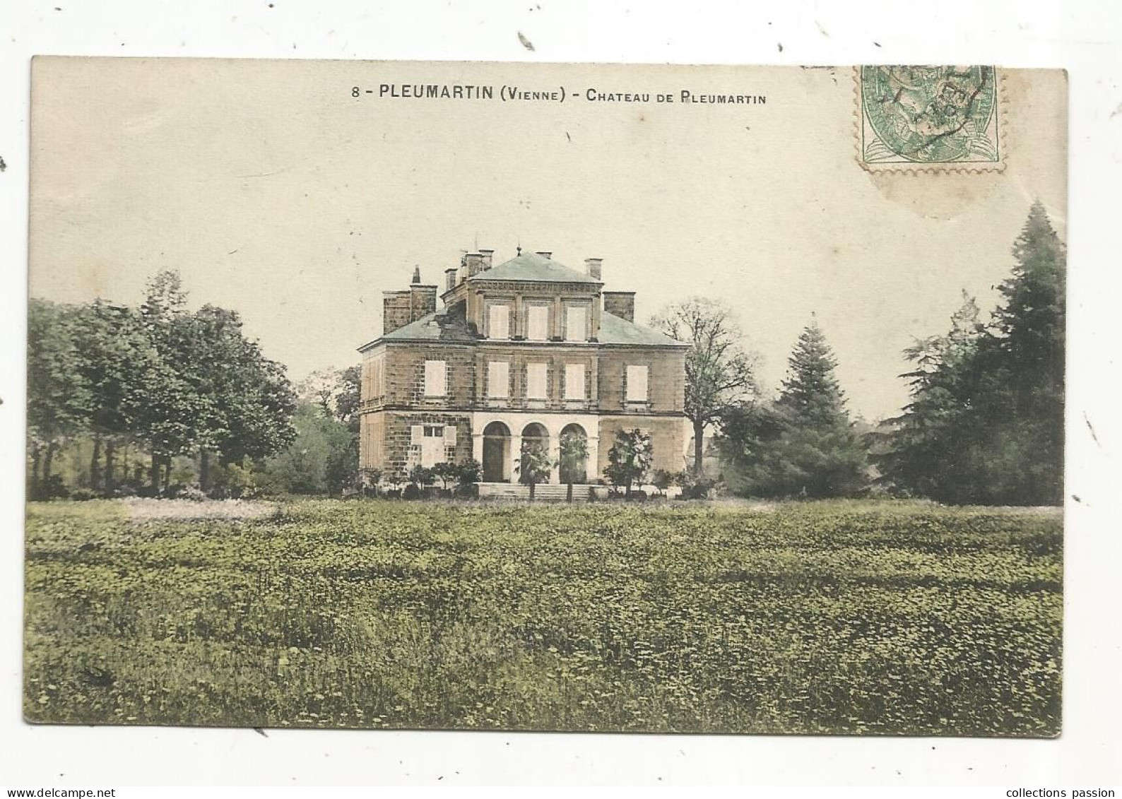 JC, cp, 86, PLEUMARTIN, château de Pleumartin, voyagée