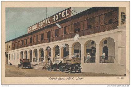 ( CPA ASIE )  YÉMEN  /  ADEN  -  Grand Royal Hôtel  -  (défauts)