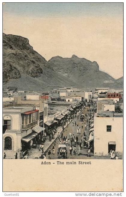 ( CPA ASIE )  YÉMEN  /  ADEN  -  The main Street  -