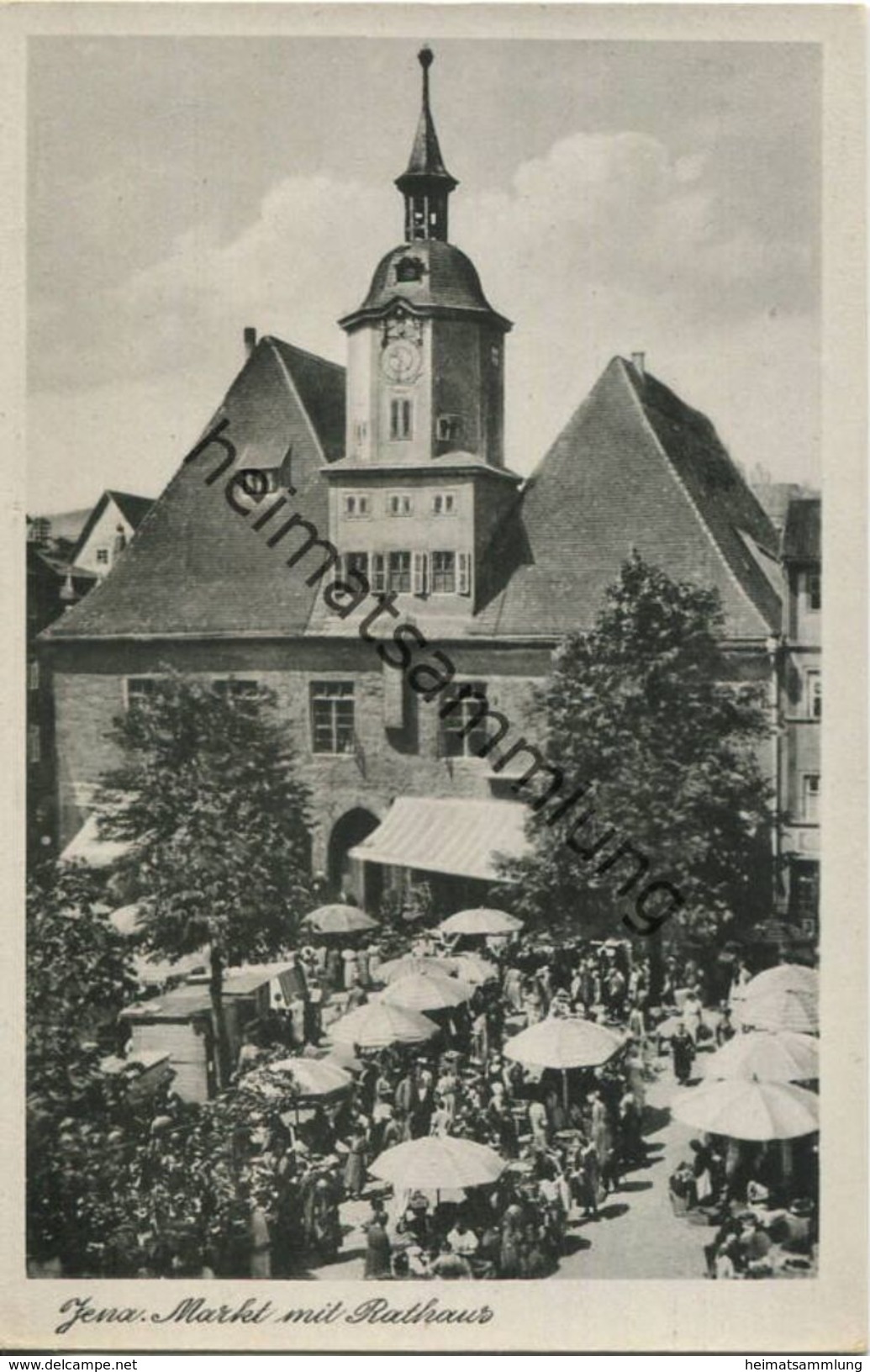 Jena - Markt mit Rathaus - Verlag Hermann Paris Jena