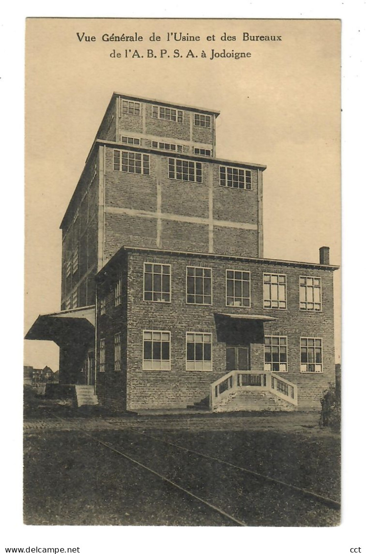 Jodoigne   Vue générale de l'Usine et des Bureaux de l'A.B.P.S.A.