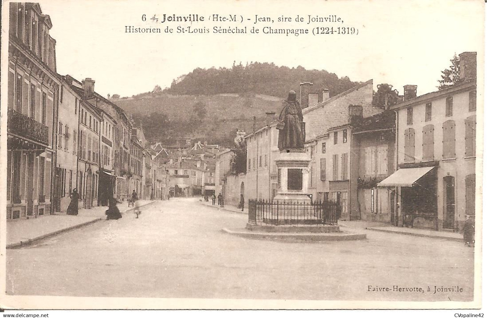 JOINVILLE (52) Statue de Jean , Sire de Joinville en 1918