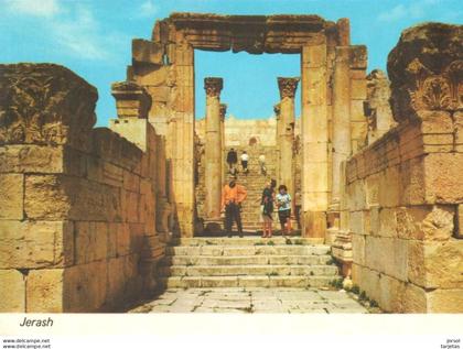 POSTAL    JERASH  -JORDANIA  -PUERTA Y COLUMNAS