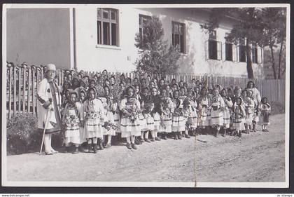 Jugoslavia Jugoslawien 1934 Photokarte mit Kindern in Trachten Zagreb