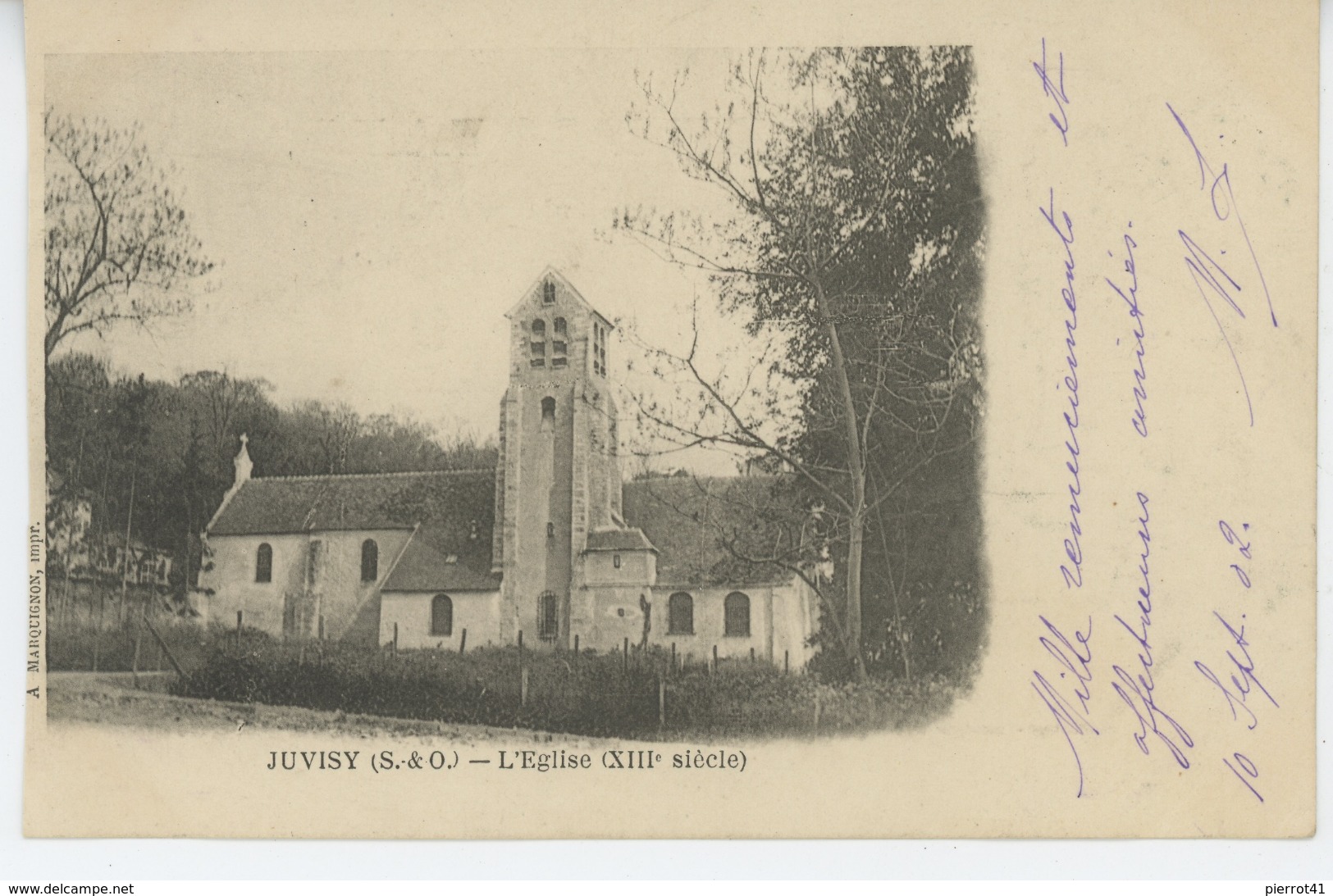 JUVISY SUR ORGE - L'Église ( carte précurseur )