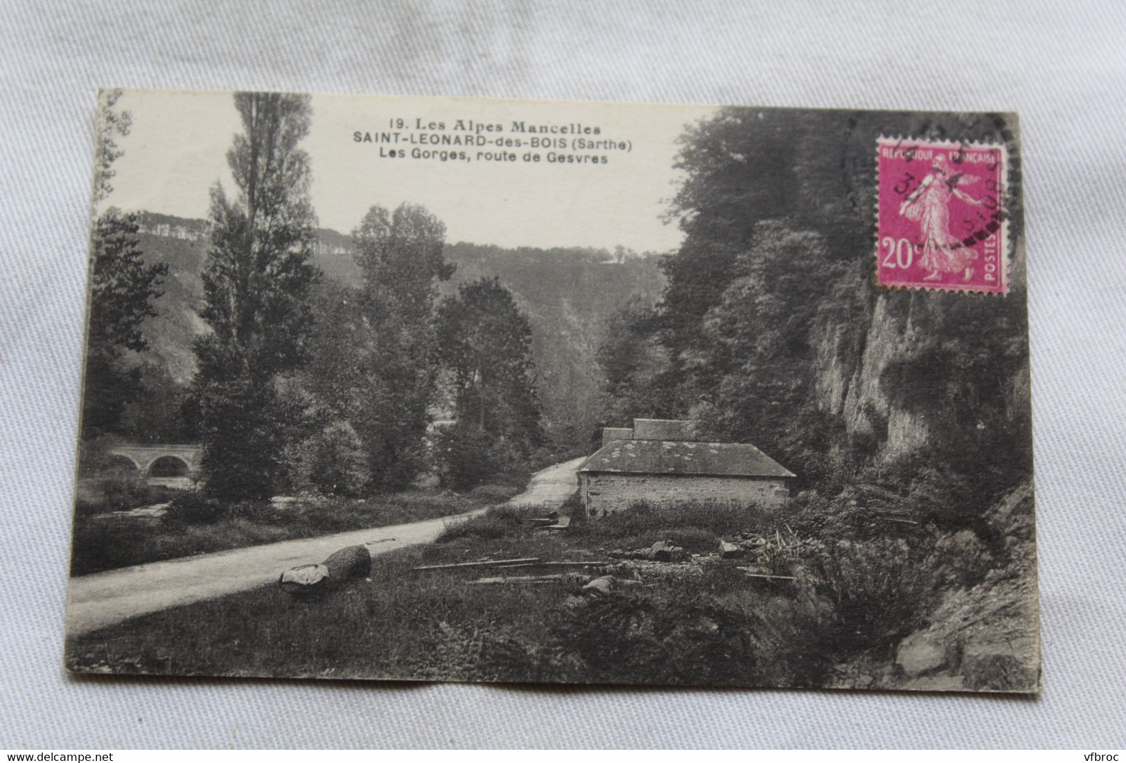 K127, Cpa 1933, Saint Léonard des bois, les gorges, route de Gesvres, Sarthe 72