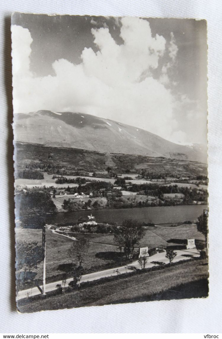 K156, Cpm 1948, lac de Laffrey et statue de Napoléon, Isère 38