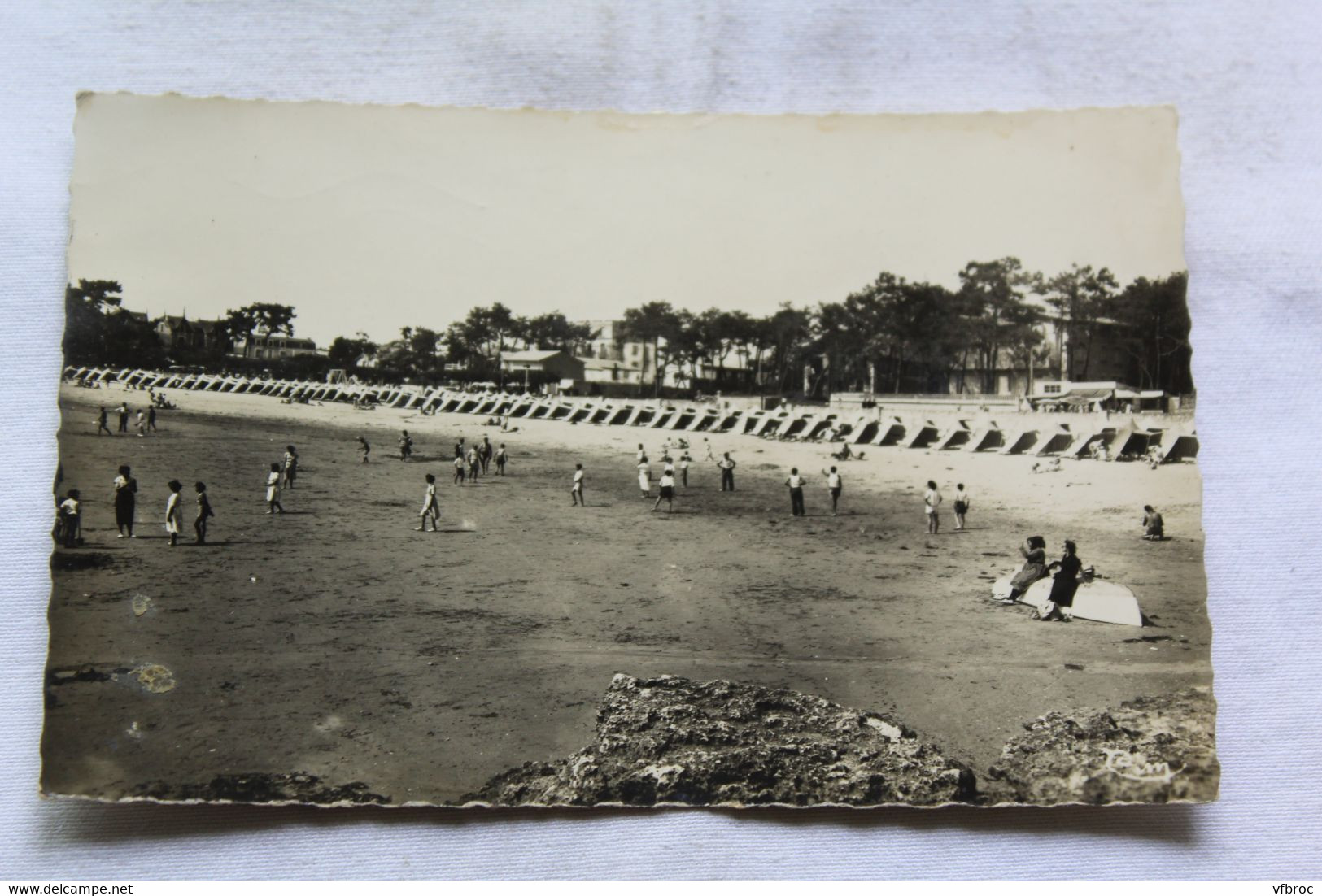 K92, Cpsm 1952, Saint Palais sur mer, vue sur la plage, Charente maritime 17