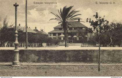 cape verde, SÃO VICENTE, Estação Telegrafica, Telegraph Station (1910s) Postcard