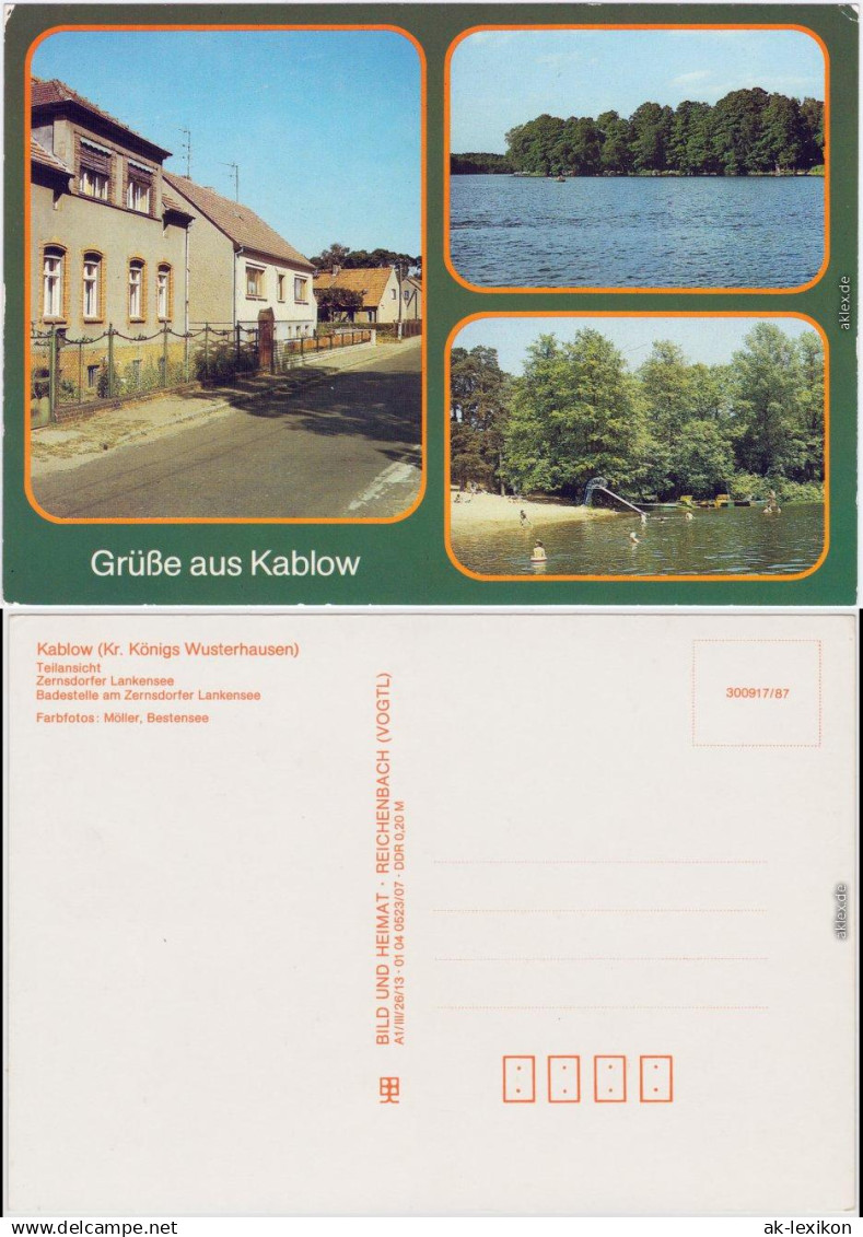 Kablow (Cablow)-Königs Wusterhausen Teilansicht, Zernsdorfer, Badestelle 1987