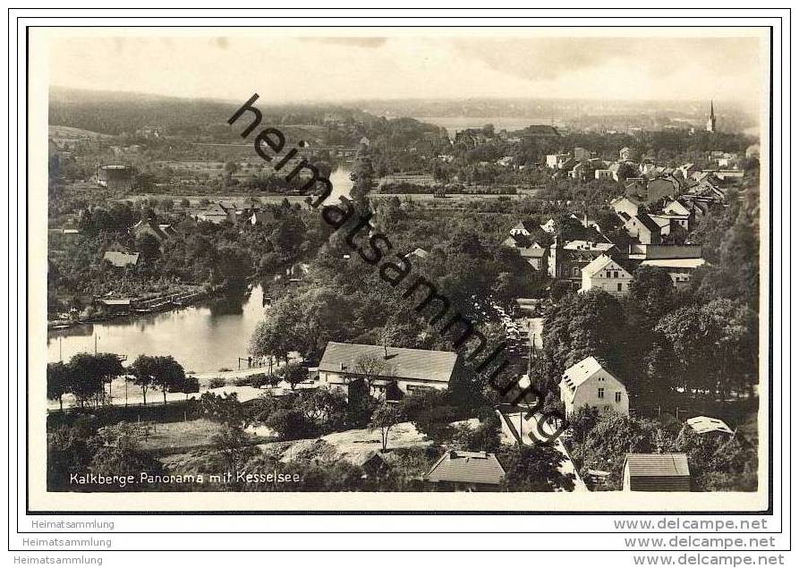 Kalkberge - Rüdersdorf - Panorama mit Kesselsee - Foto-AK 30er Jahre