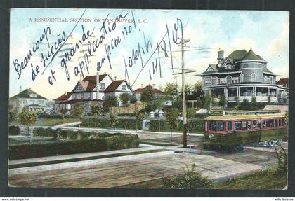 +++ CPA - Amérique - Canada - Colombie britannique - A Residential section of VANCOUVER - Tram  9013 //