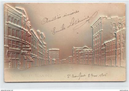 Canada - WINNIPEG (MB) Main street - EMBOSSED POSTCARD