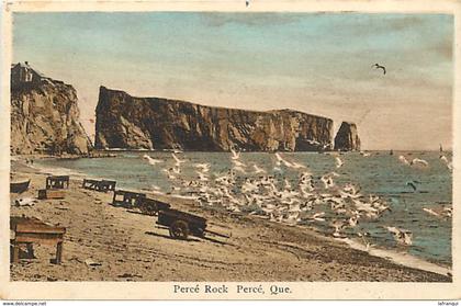 pays div-ref R713- canada - quebec - percé rock percé - carte bon etat  -