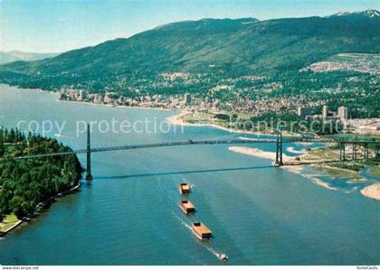 72825373 Vancouver British Columbia Fliegeraufnahme Lions Gate Bridge Vancouver