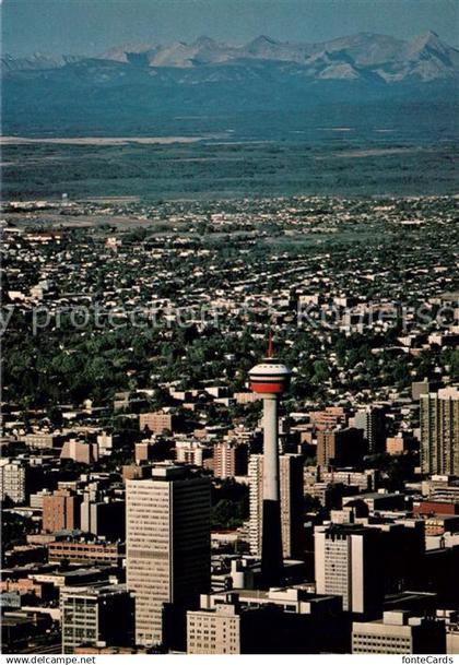 73731451 Calgary Calgary Tower Canadian Rockies aerial view